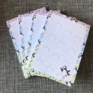 PUFFIN A5 Schrijfblok blocnote notities Catherine Redgate briefpapier ordenen papier bujo kantoor papegaaiduiker takenlijst brief schrijven penvriend vogel