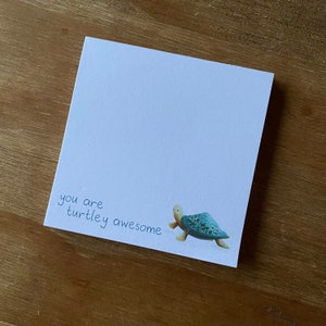 TURTLEY AWESOME Memo Pad notepad notes Catherine Redgate stationery organise block bujo organiser desk office cute pad to do turtle reptile