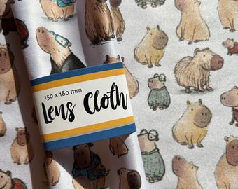 CAPYBARA Lens Screen wipe cloth spectacles glasses indie Catherine Redgate sunglasses iPad laptop camera gift stocking idea capabara animal