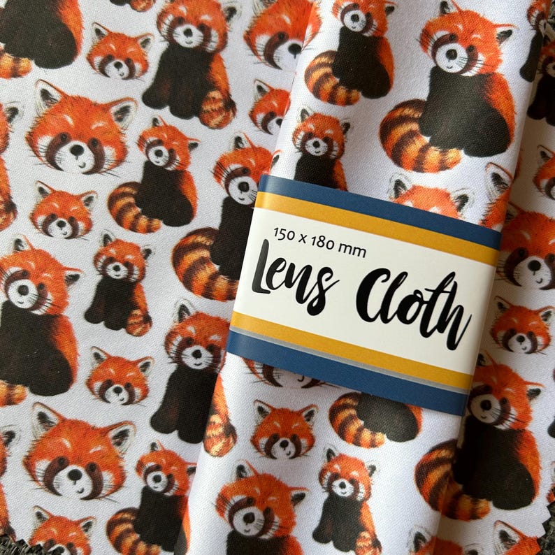 RED PANDA Lens Screen Wipe Cloth Spectacles Glasses Indie Catherine ...