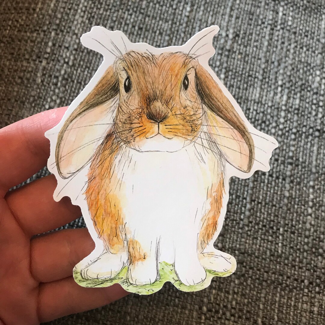 Spring BUNNY Sticker Illustration Catherine Redgate Paper Bujo ...