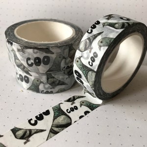 PIGEON coo coo WASHI TAPE craft scrapbook stationery paper cute illustrate scottish Catherine Redgate scottish bujo bird pest city fun birds