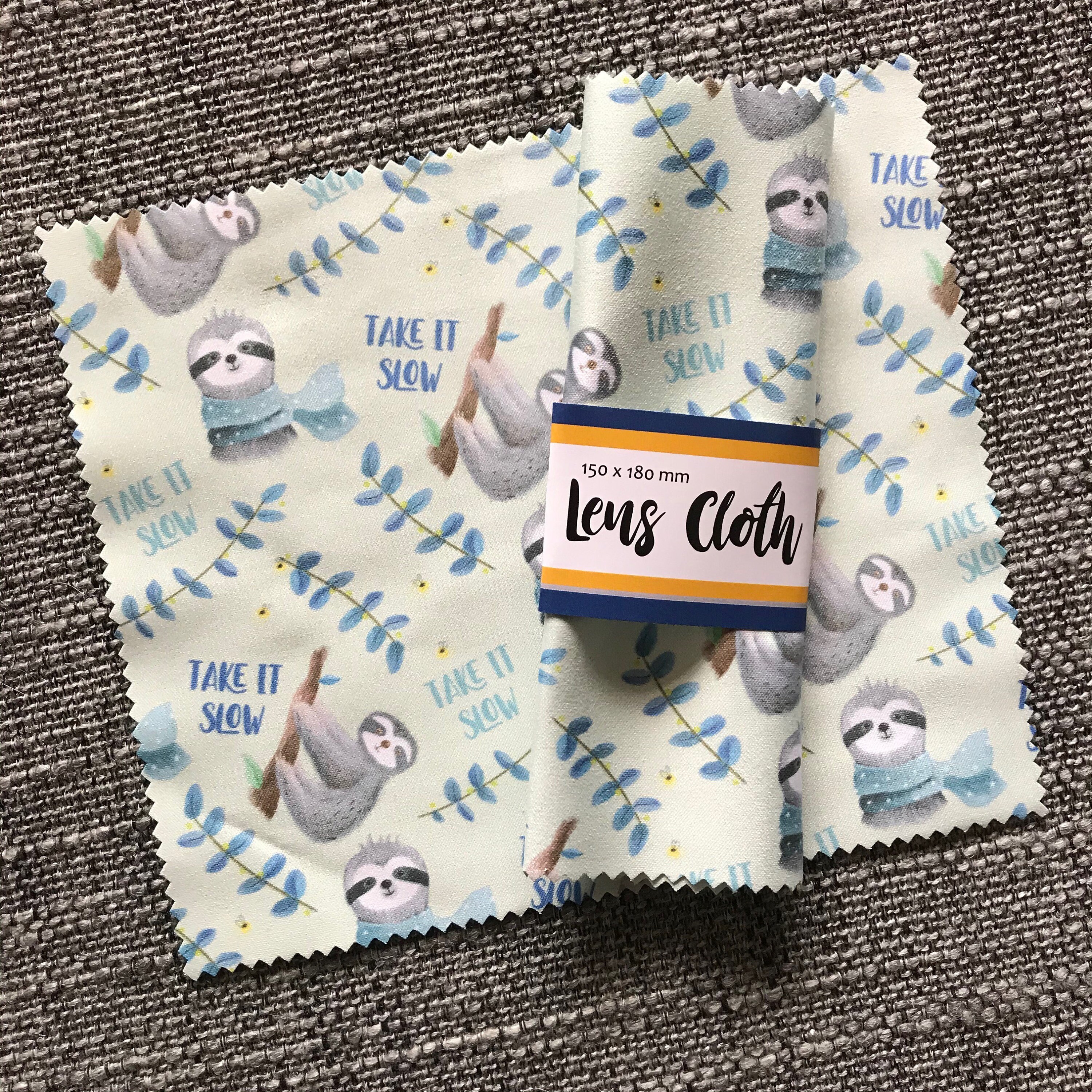 TAKE It SLOW SLOTH Lens Screen Wipe Cloth Spectacles Glasses Indie ...