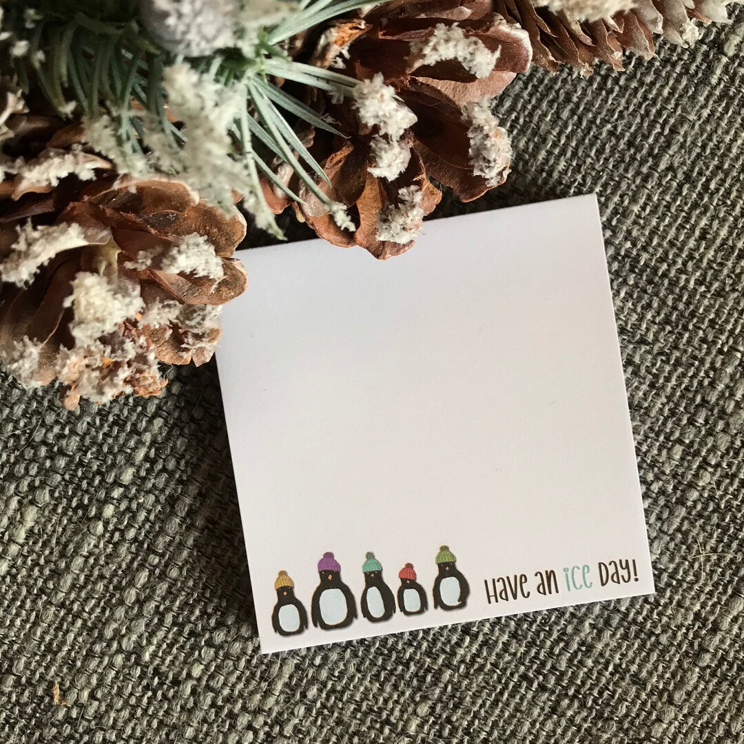 POSITIVE PENGUIN Memo Pad Notepad Notes Catherine Redgate Stationery ...