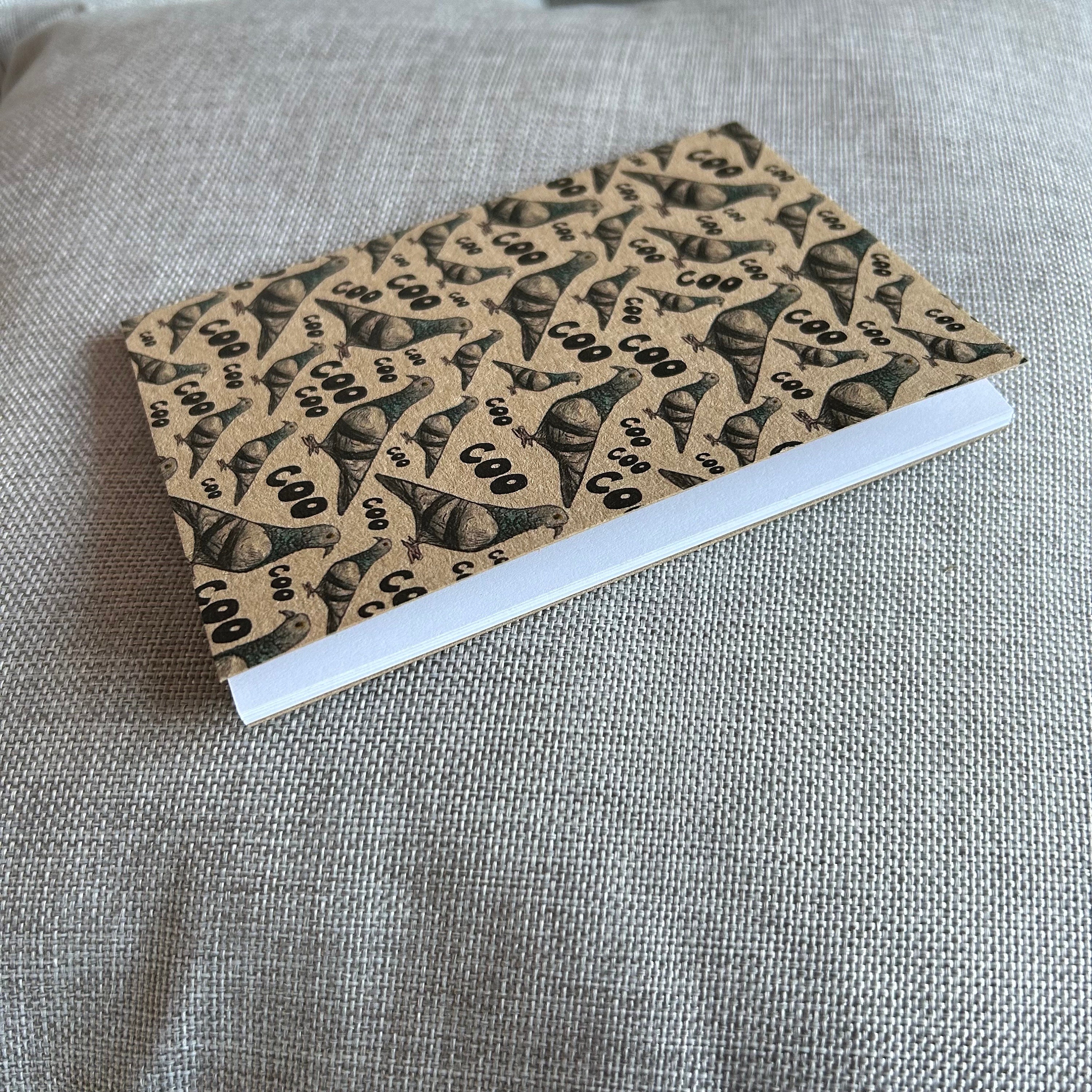 PIGEON A6 Eco Jotter Artist Sketchpad Notebook Plain Inside Stocking ...