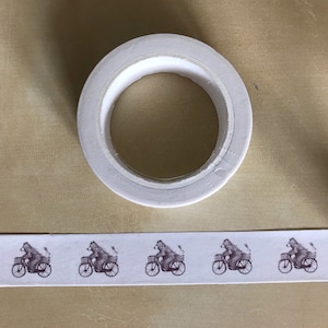 BEER op BIKE WAHItape karakter kunst ambacht plakboek briefpapier papier schattig fietsen fiets avontuur illustreren Schotse Catherine Redgate