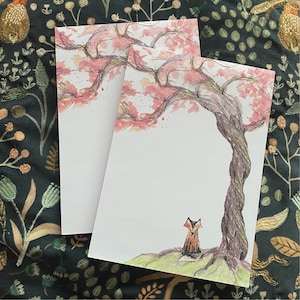 CHERRY FOX A5 Schrijfblok blocnote notities Catherine Redgate briefpapier ordenen papier bujo kantoor takenlijst brief schrijven penvriend sakura vossen
