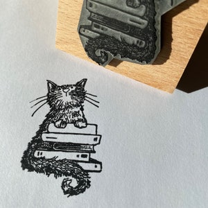Have Read Cat Wooden Stamp Have Read Cat Wooden Stamp