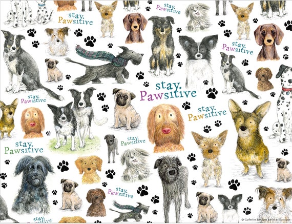 Stay Pawsitive DOGS 500 Piece JIGSAW Puzzle 500pc Vegan Dog