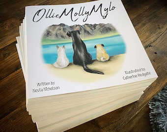 OLLIEMOLLYMYLO - a children’s book illustrated by Catherine Redgate - dog cat new zealand scottish story illustration kids storybook Nesta