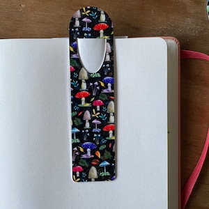 MUSHROOM Metal BOOKMARK Catherine Redgate scottish illustration homeware gift cottage core woodland cosy read reading book marker fungi toad