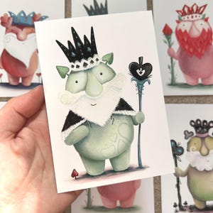 Carte postale SPIRIT of SPADES jeu Catherine Redgate positivité illustration courrier courrier positif cartes à jouer deck costume jeu gaming mignon