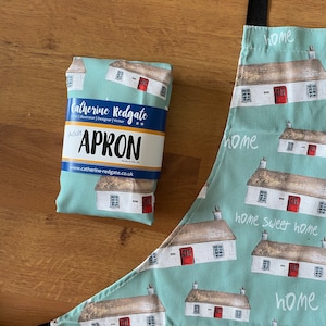 BOTHY illustrated APRON 100% cotton Catherine Redgate kitchenware homeware scottish new home cook chef bake HOME sweet home cottage core