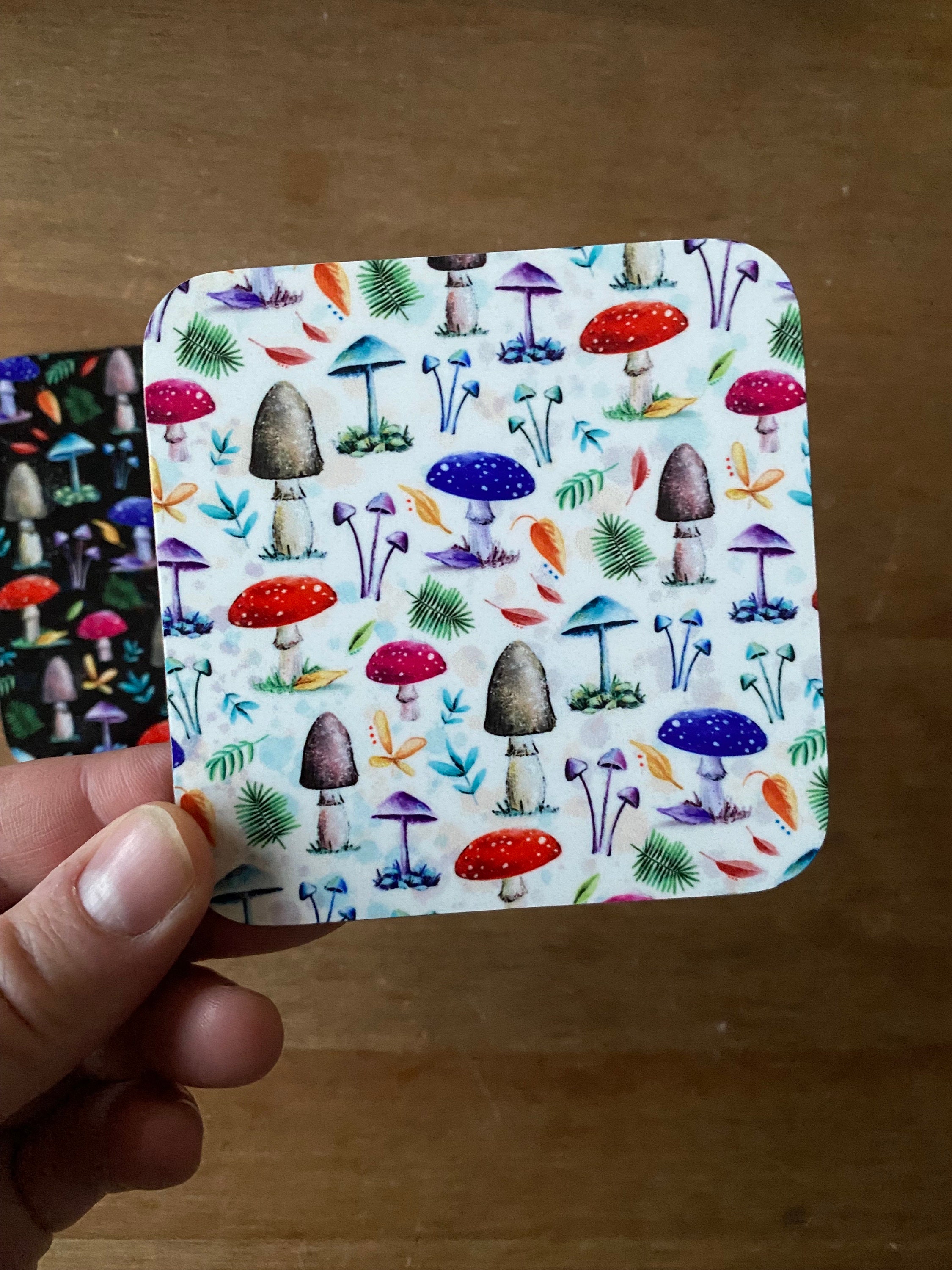 MUSHROOM Gloss COASTER Catherine Redgate Scottish Illustration Homeware ...