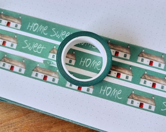 BOTHY WASHI TAPE craft scrapbook stationery paper cute illustrate scottish Catherine Redgate bujo cosy new home sweet cottage core house red