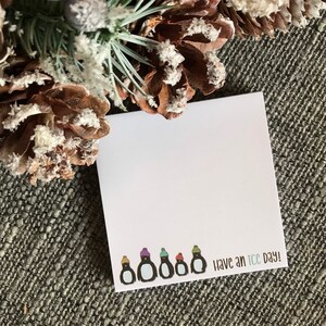 POSITIVE PENGUIN Memo Pad notepad notes Catherine Redgate stationery organise block bujo organiser diary home office list penguins christmas image 4