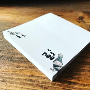 PIGEON to doo noo coo Memo Pad Notizblock Catherine Redgate Schreibwaren organisieren block bujo Organizer Tagebuch Home Office to do liste Vogel