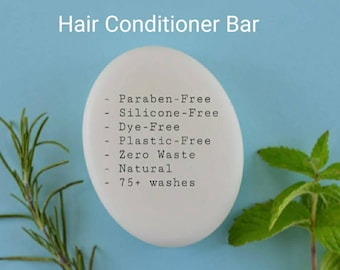Organic Argan Oil Hair Conditioner Bar with Pro Vitamin B5 |  Choose Your Scent | Coconut-Free | Palm-Free | Paraben-Free