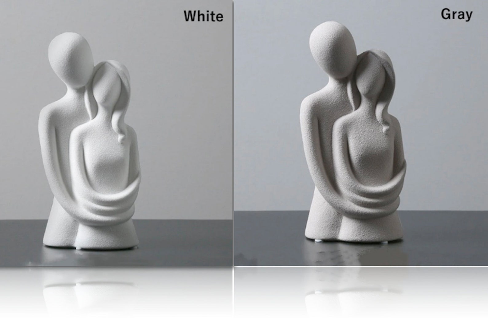 Ceramic Wedding Figurines Romantic Couple Figurines Hug Etsy