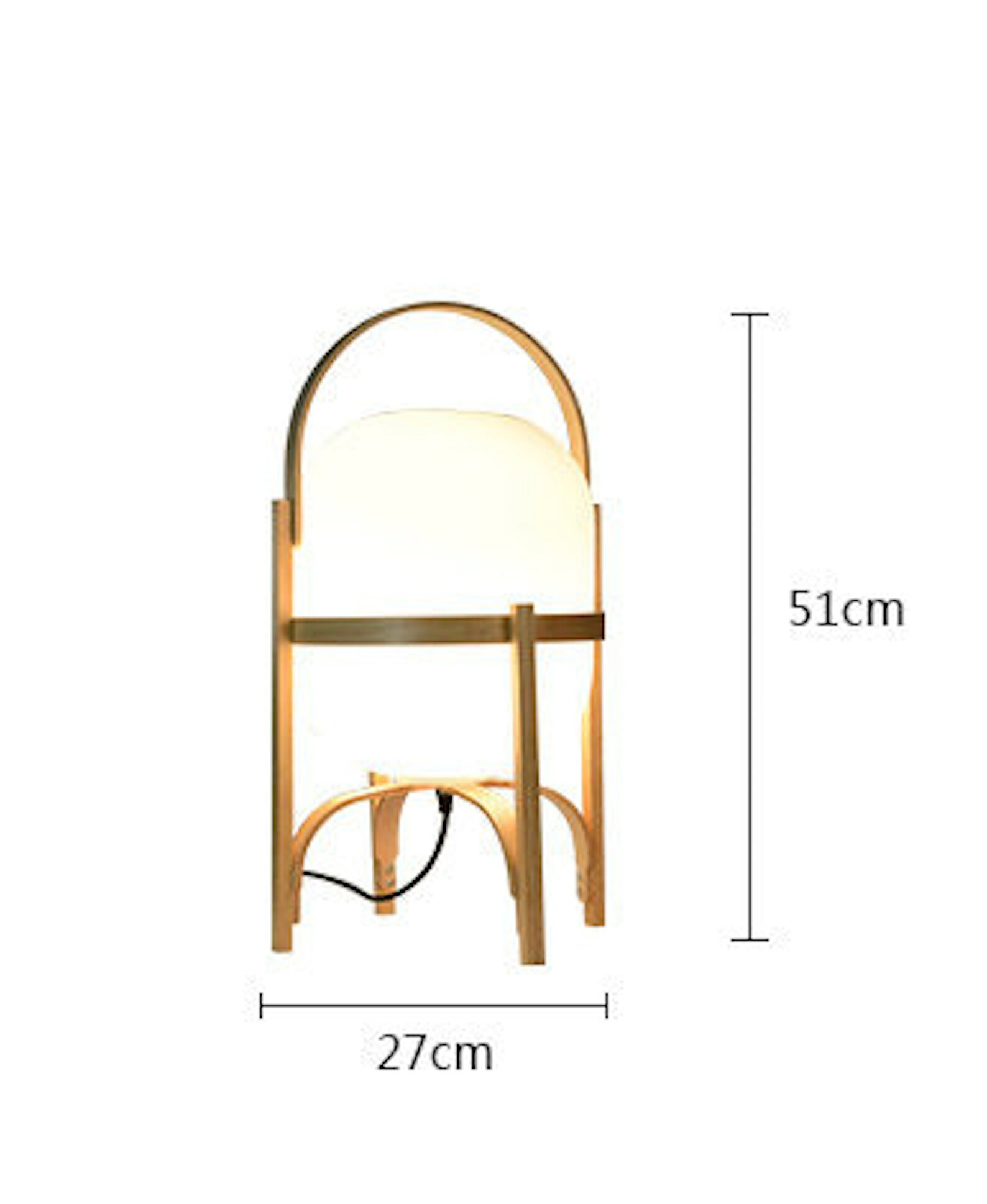 Japanese Natural Wood Glass Table Lamp Japandi Style Lamp Etsy