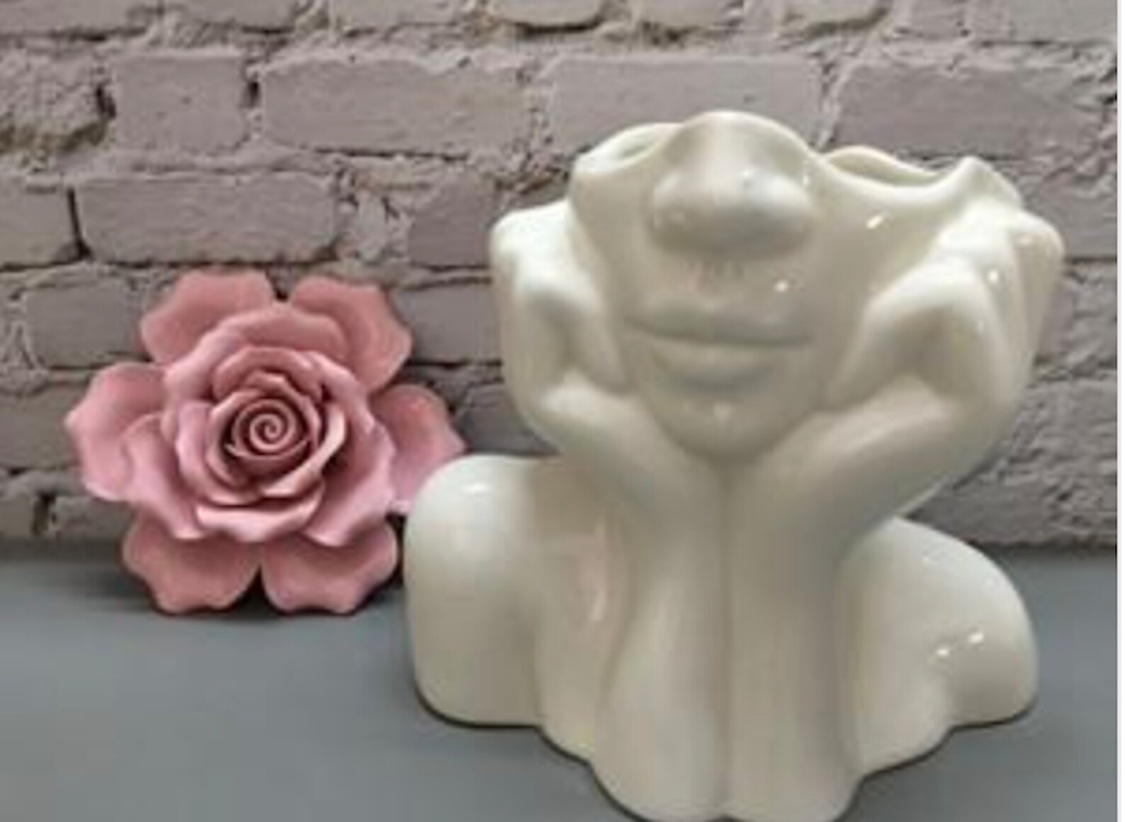 Lady Face Vase Woman Head Planter Ornament Ceramic Dried Etsy