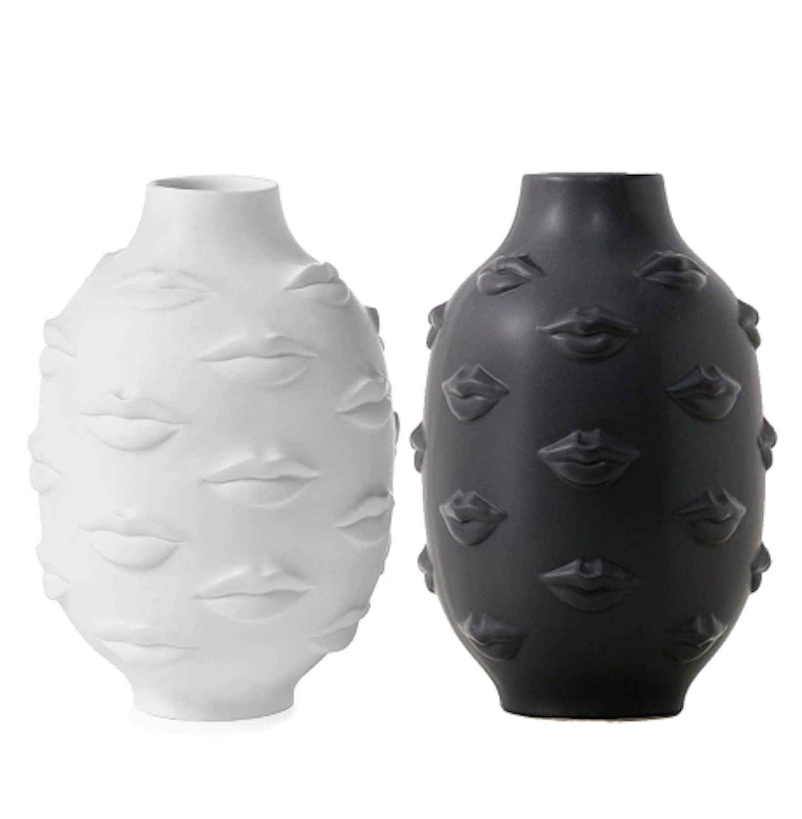 Lips Vase Vase With Lips Ceramic Lips Vase Modern White Etsy