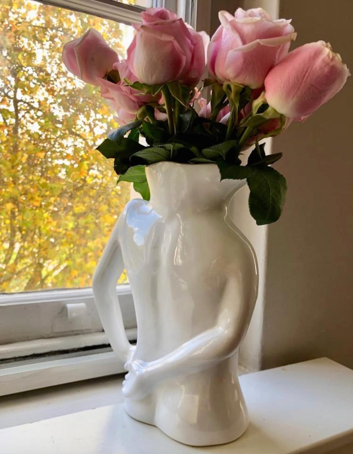 Ceramic Female Body Vase Upper Body Vase Body Art Dried Etsy