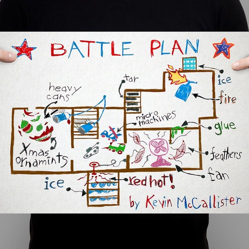 Home Alone Battle Plan PNG/ Hand Drawn Battle Plans / Kevin | Etsy