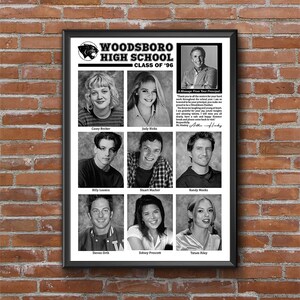 Scream Woodsboro High School Yearbook Poster Print Ghostface | Etsy UK
