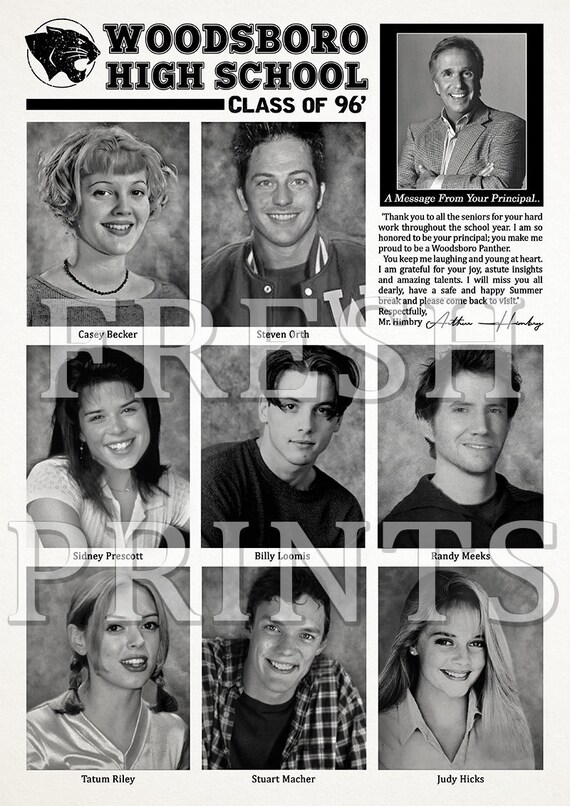 Scream Woodsboro High School Yearbook Poster Print Ghostface Etsy