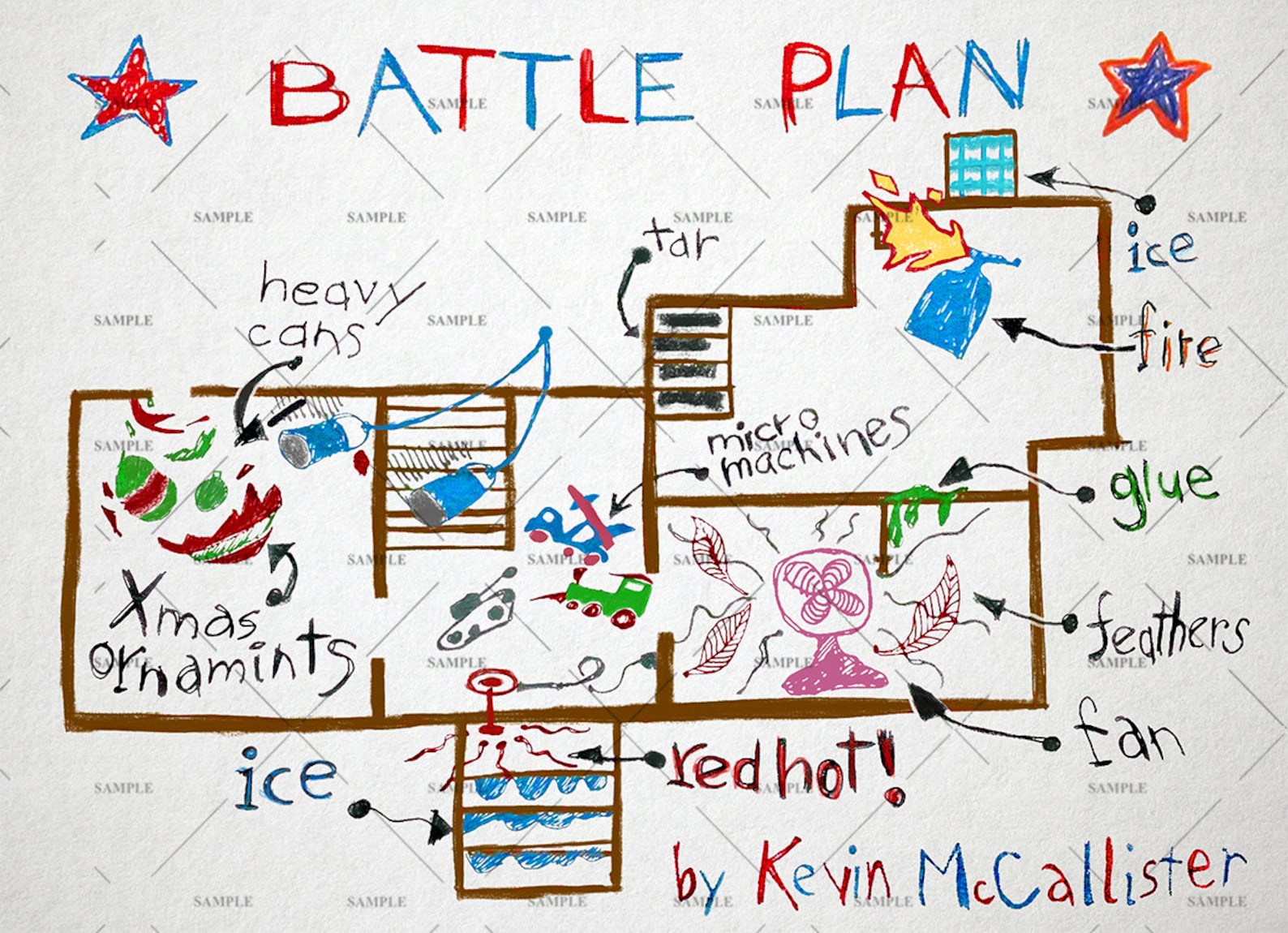 Sweat Home Alone - Plan De Bataille De Kevin - Vêtement Officiel Maman, J'ai Raté L'avion