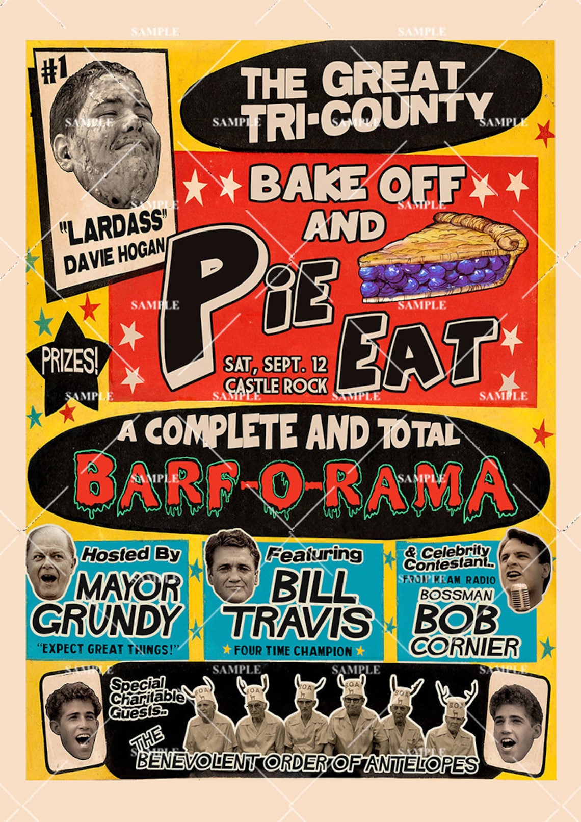 Stand By Me Pie Eating Contest Lardass Poster Print Etsy