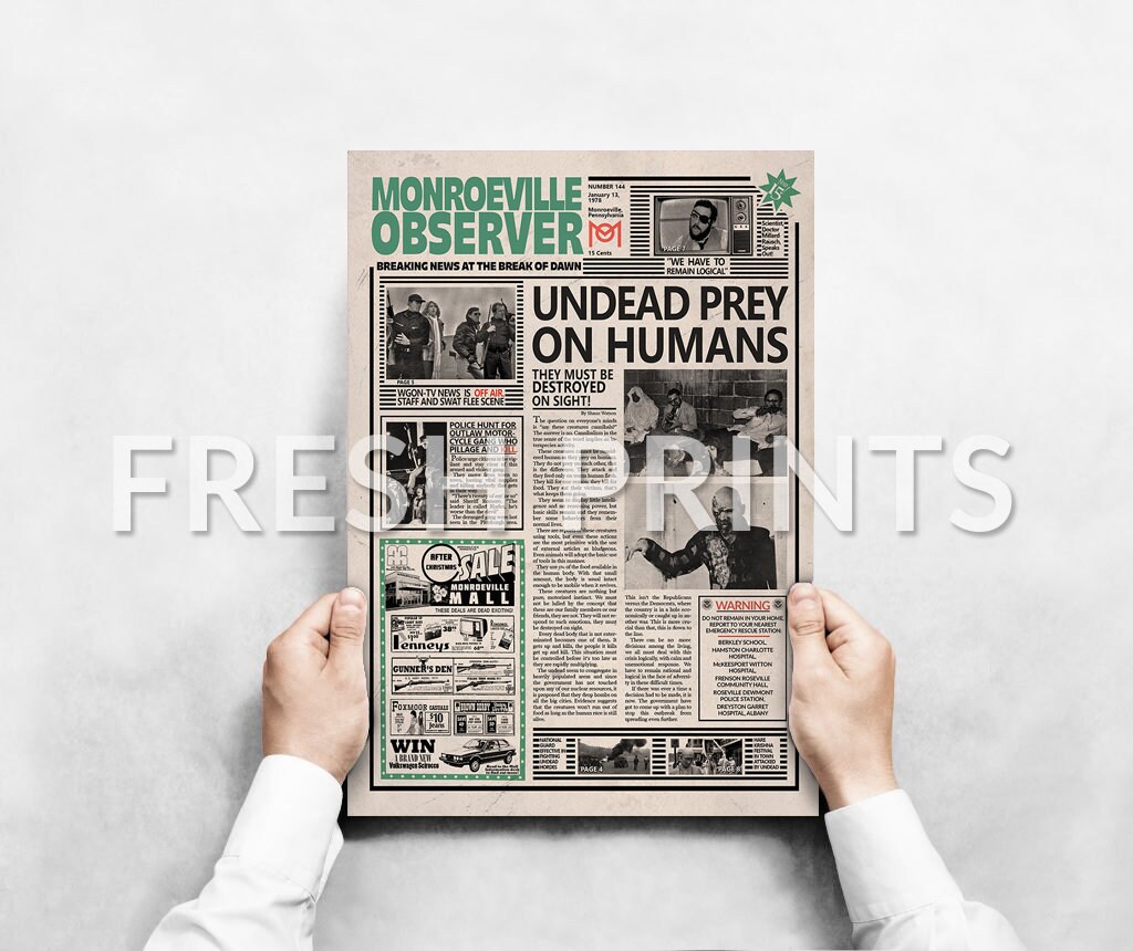 Dawn of the Dead Monroeville Observer Newspaper Print Etsy