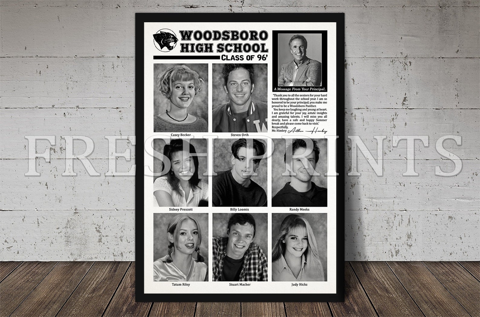 Scream Woodsboro High School Yearbook Poster Print Ghostface Etsy