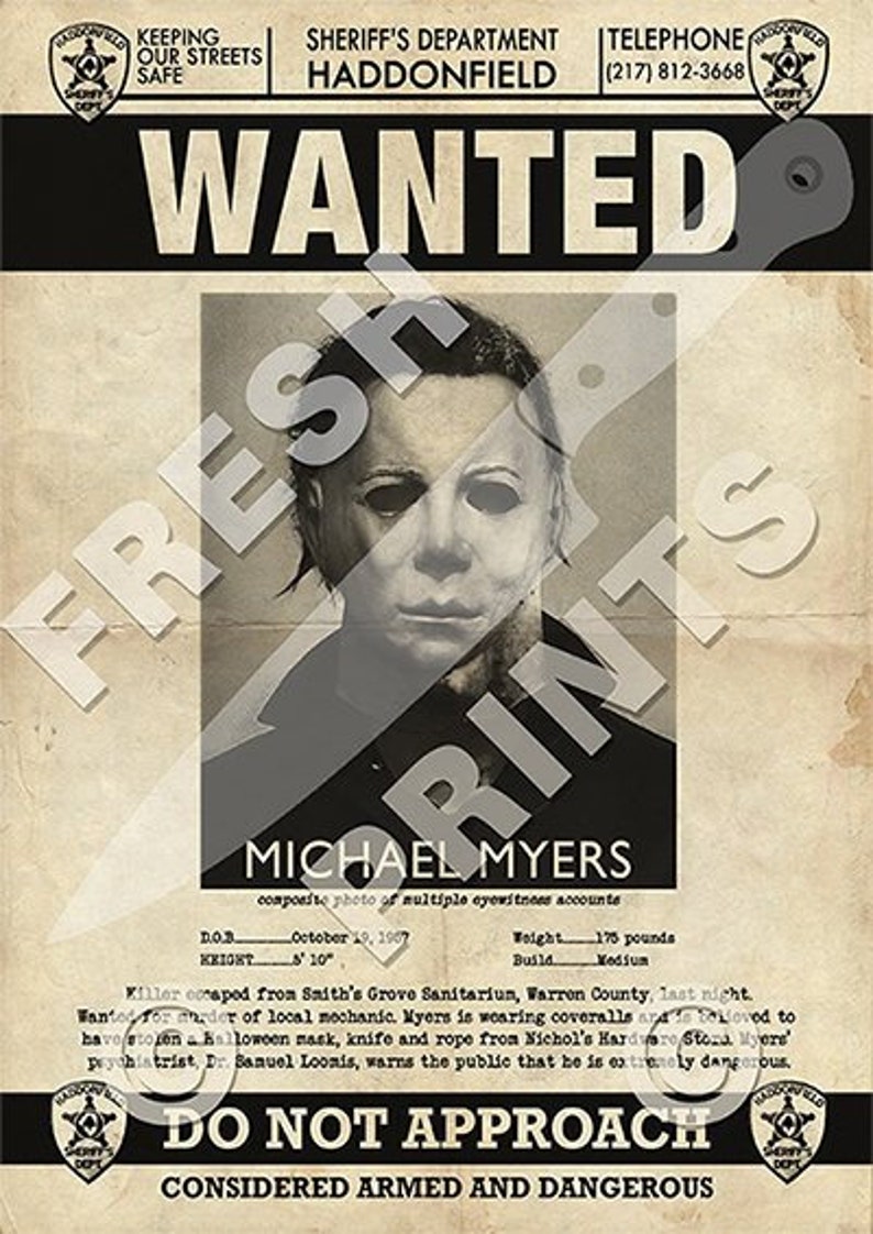 Michael Myers Wanted Poster