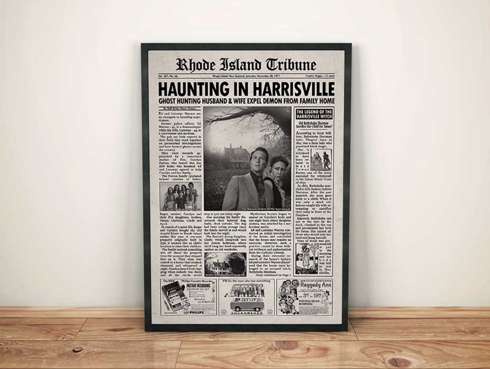 The Conjuring Rhode Island Newspaper Poster Print Etsy