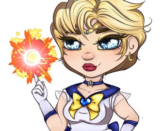 Sailor Uranus Chibi Sticker  - 4in