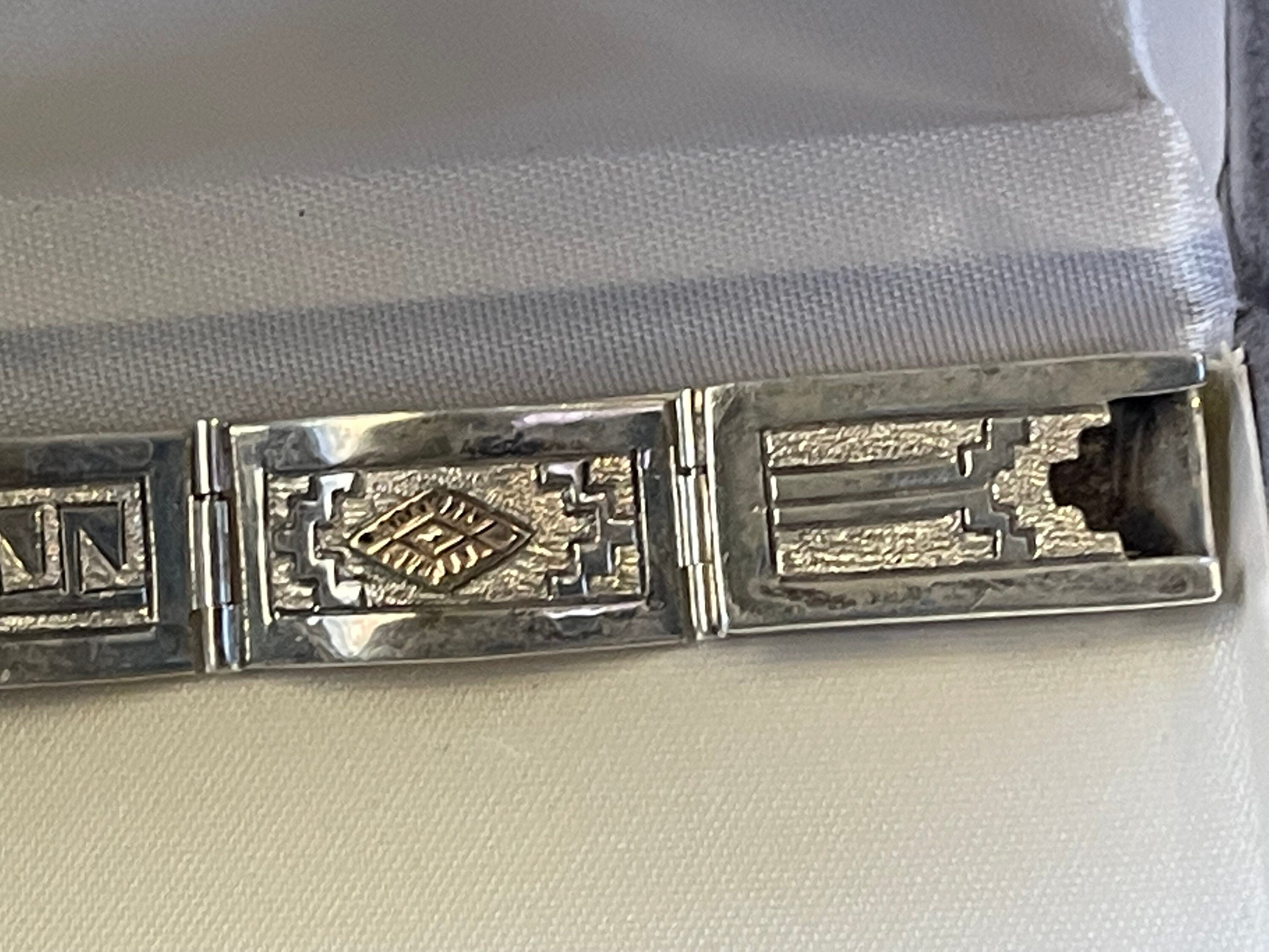 RARE Sterling Silver GF Bracelet Native Navajo Artist 1970's