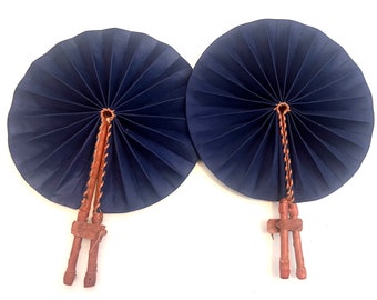 Navy Blue  Hand Fan,