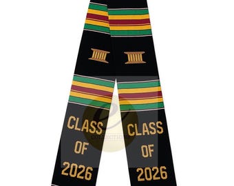 Class of 2026 Graduation Kente-stola: handgeweven sjerp