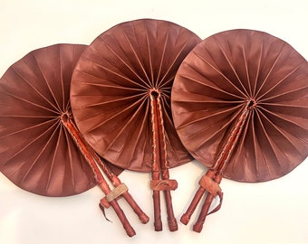 Brown Folding Fan | Handmade Fan