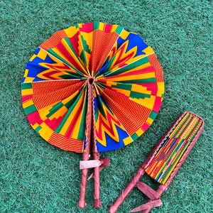 Bright Colour Kente Fan