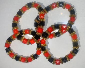 Beautiful African Beaded Bracelets (Sold In Pairs Set Of 2)