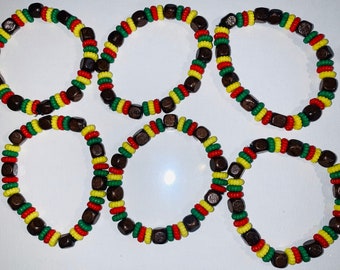 African Beaded Bracelets  (Sold In Pairs Set Of 2)