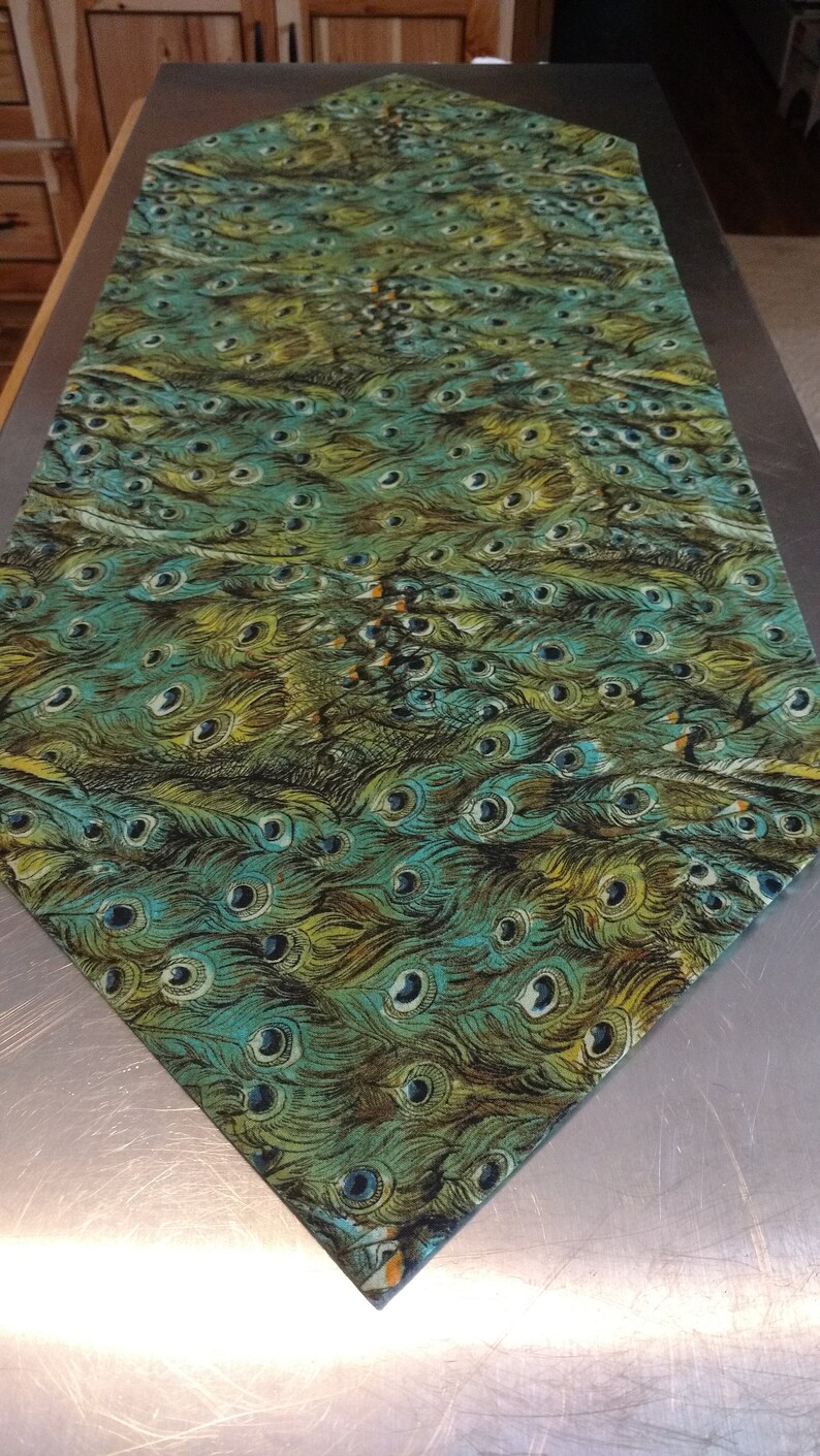 Hand made Peacock table runner Etsy