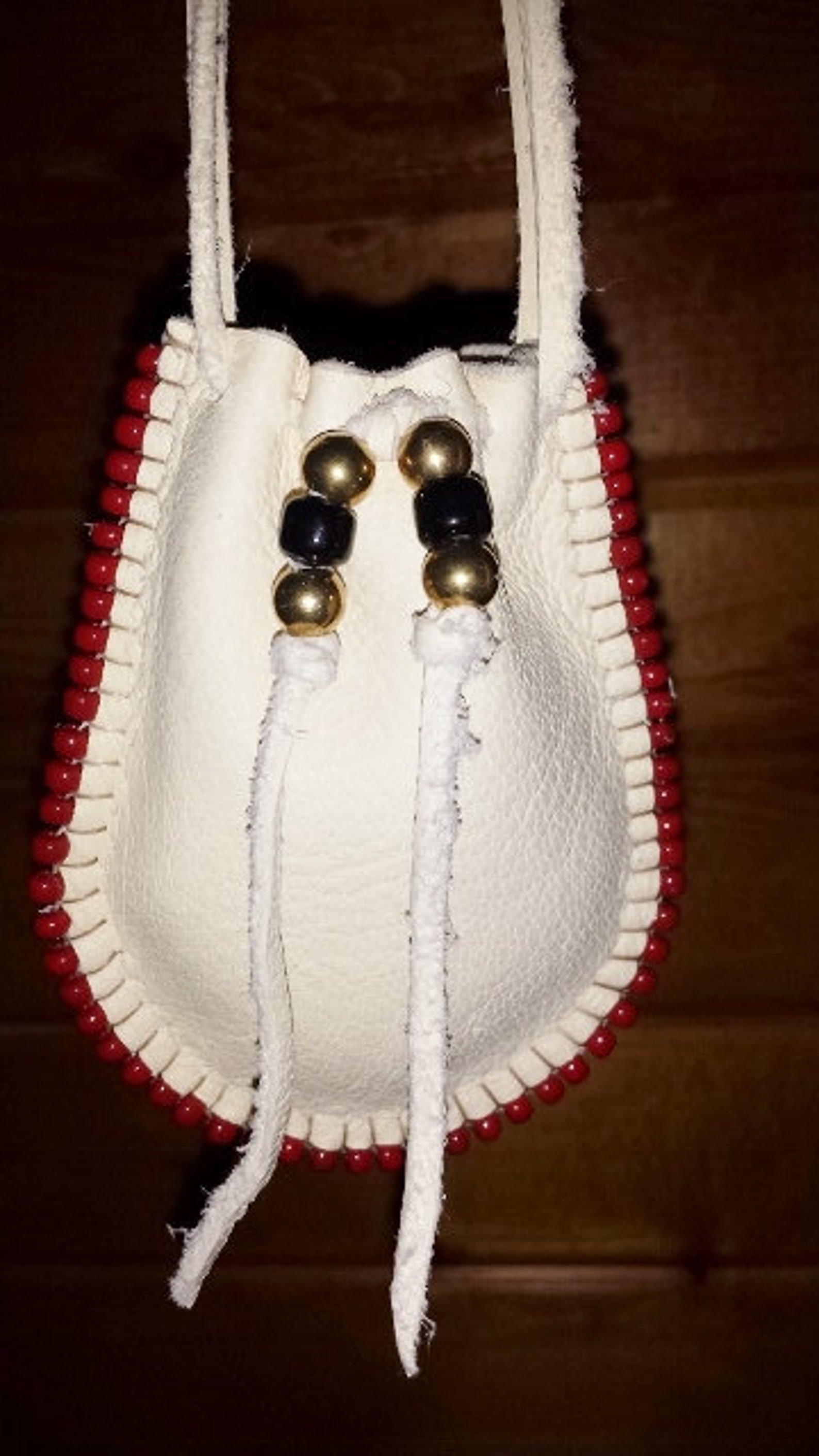 White Elk Skin Medicine Pouch / Bag/ Pouche' Etsy