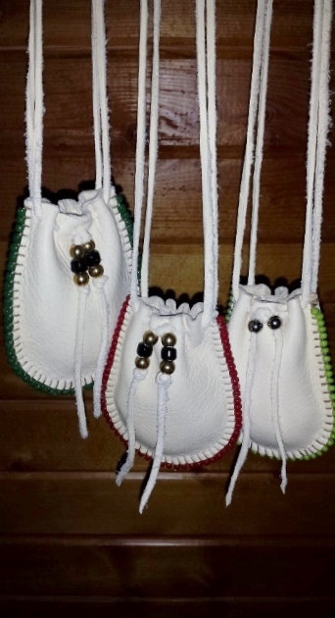 White Elk Skin Medicine Pouch / Bag/ Pouche' Etsy