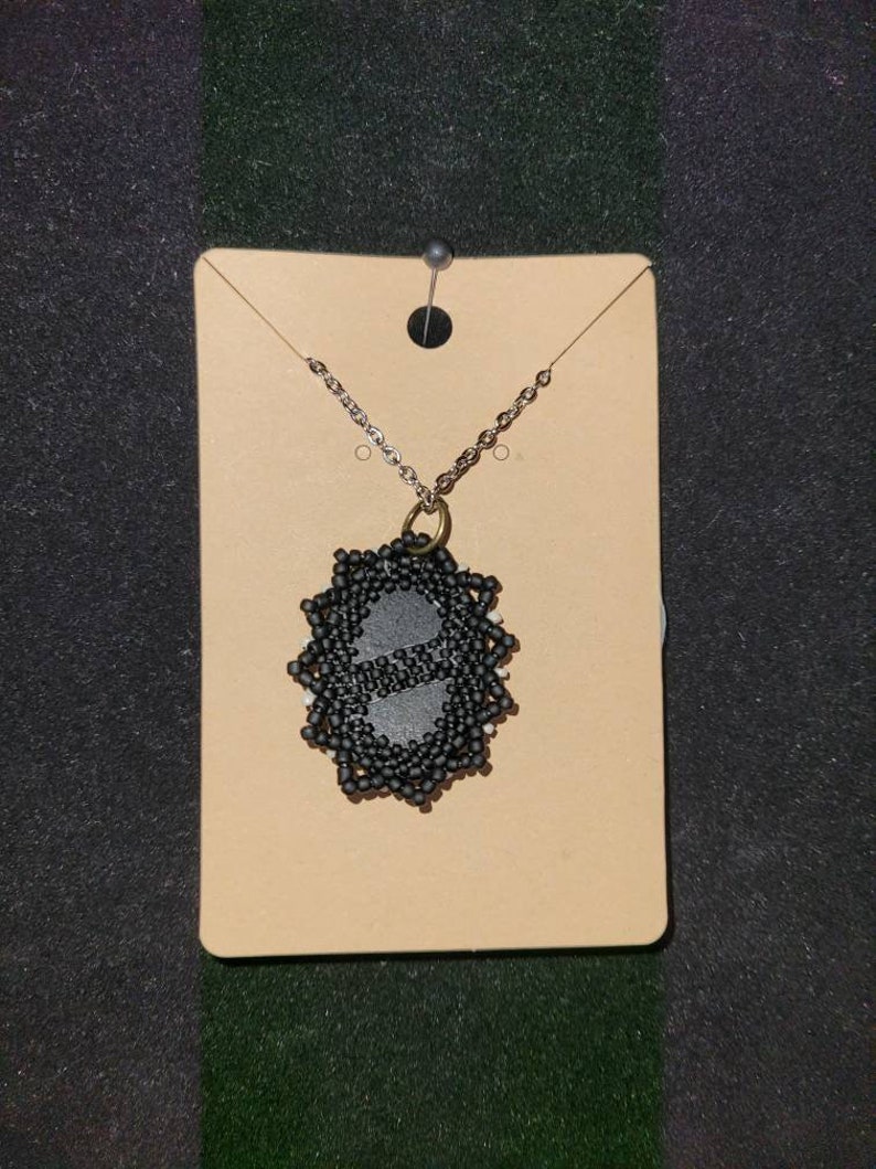 Skull Cameo Beaded Pendant