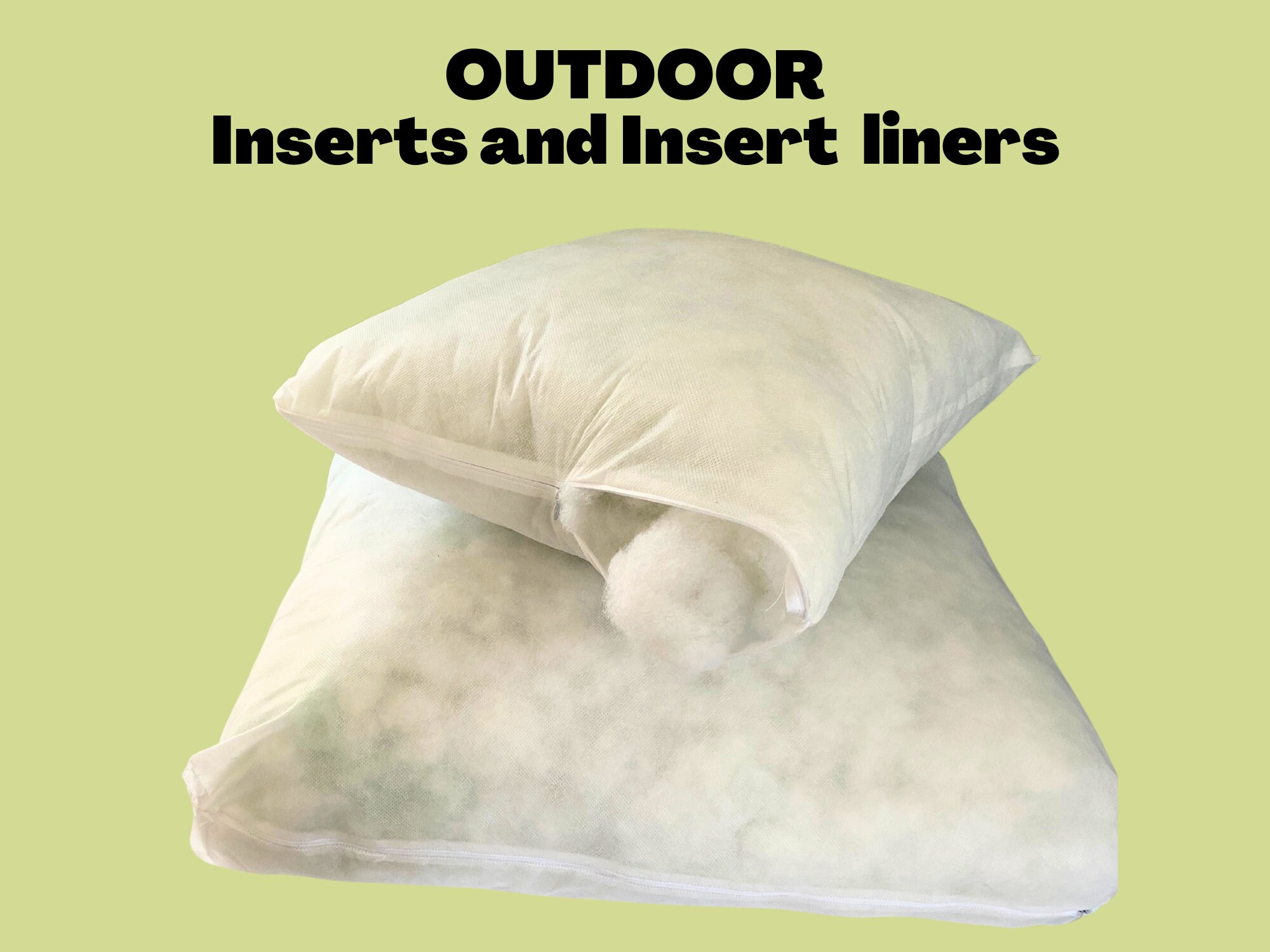 Pillow Inserts, Custom Size Insert Covers. Indoor Cushion Covers