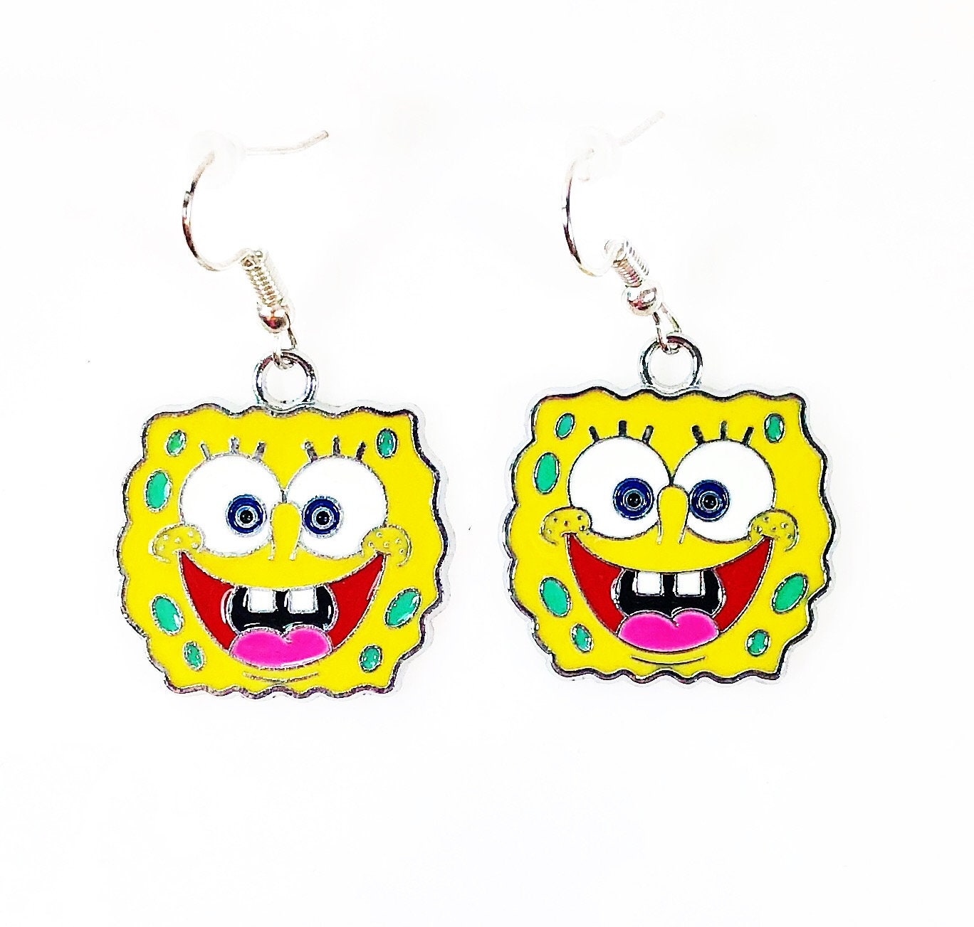Nickelodeon SpongeBob Squarepants Cartoon Character Metal Drop Dangle Hook Earrings W/ Gift Box Nickelodeon SpongeBob Squarepants Cartoon Character Metal Drop Dangle Hook Earrings W/ Gift Box